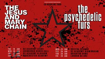 The Jesus and Mary Chain and The Psychedelic Furs Co-Headline Tour The Psychedelic Furs, The Jesus and Mary Chain january 2027 tour poster