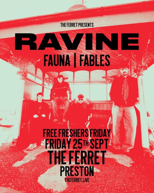 RAVINE FAUNA, Fables at The Ferret on 25 September 2026 gig poster