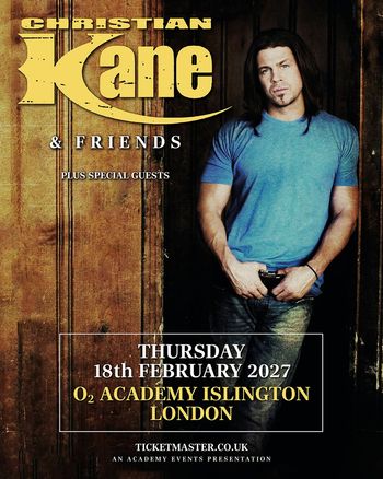 CHRISTIAN KANE & FRIENDS Christian Kane at O2 Academy Islington on 18 February 2027 gig poster