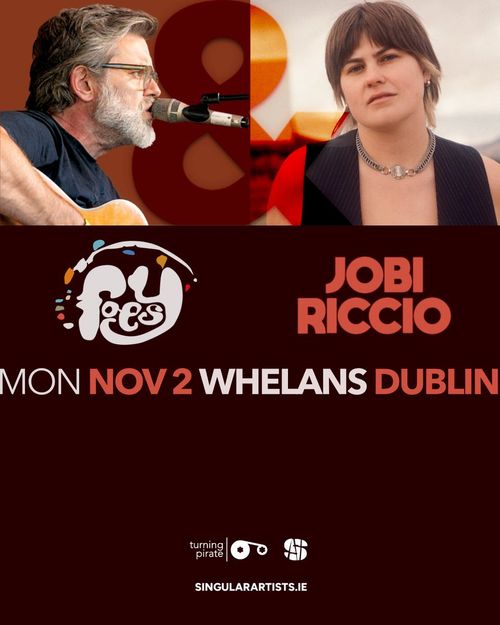 Jobi Riccio at Whelans on 2 November 2026 gig poster