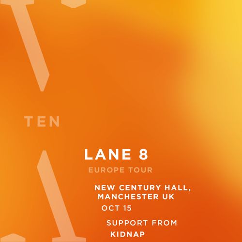 Lane 8 Kidnap Kid at New Century Hall on 15 October 2026 gig poster
