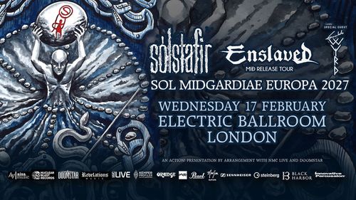 Sólstafir & Enslaved - MID Release Tour Gwydion, Sólstafir, Enslaved at Electric Ballroom on 17 February 2027 gig poster