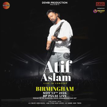 Atif Aslam LIVE IN CONCERT Atif Aslam at BP PULSE LIVE on 13 November 2026 gig poster