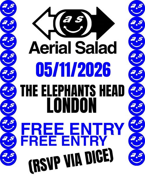 Aerial Salad at The Elephants Head on 5 November 2026 gig poster