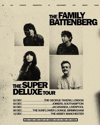 The Family Battenberg - The Super Deluxe Tour The Family Battenberg december 2026 tour poster
