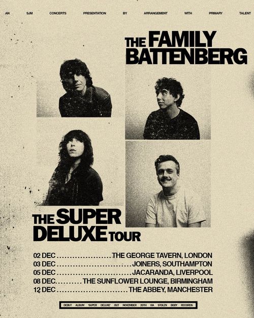 The Family Battenberg - The Super Deluxe Tour The Family Battenberg december 2026 tour poster