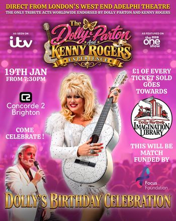 The Dolly Parton and Kenny Rogers Experience at Concorde 2 on 19 January 2027 gig poster