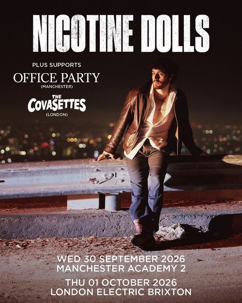 Nicotine Dolls Office Party, The Covasettes september 2026 to october 2026 tour poster