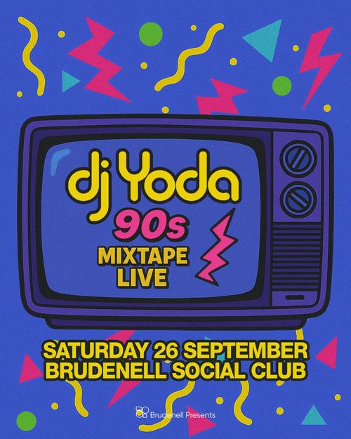DJ Yoda 'The 90's Mixtape Live' DJ Yoda at Brudenell Social Club on 26 September 2026 gig poster