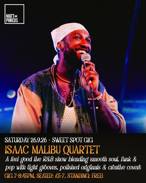 ISAAC MALIBU QUARTET at Sweet Spot on 26 September 2026 gig poster