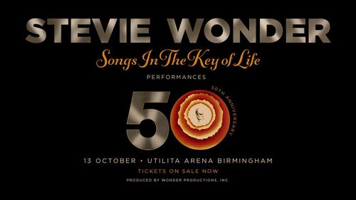 STEVIE WONDER - Songs In The Key of Life Performances - 50th Anniversary Stevie Wonder at UTILITA ARENA BIRMINGHAM on 13 October 2023 gig poster