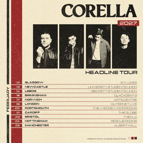 Corella 2027 Headline Tour Corella february 2027 tour poster