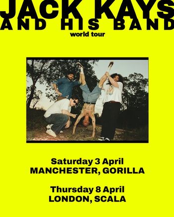 Jack Kays and His Band world tour Jack Kays and His Band april 2027 tour poster
