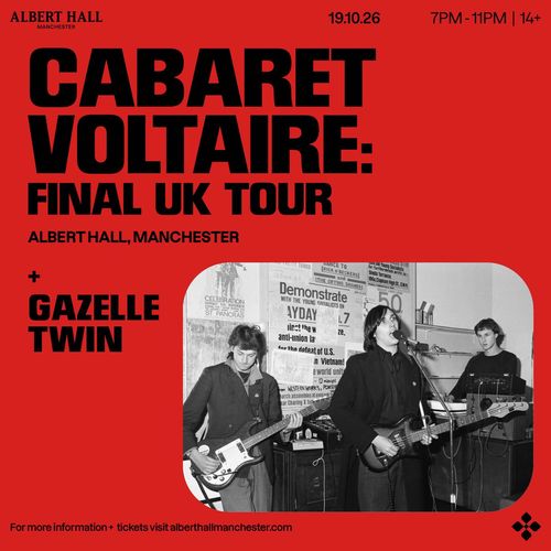 CABARET VOLTAIRE GAZELLE TWIN october 2026 tour poster