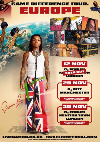 Swae Lee - Same Difference Tour Europe Swae Lee at O2 Ritz on 29 November 2026 gig poster