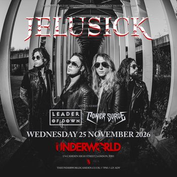 JELUSICK Power Surge, Leader of Down at The Underworld on 25 November 2026 gig poster