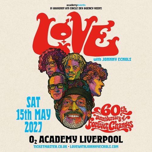 LOVE with Johnny Echols Johnny Echols, =LOVE at O2 Academy Liverpool on 15 May 2027 gig poster