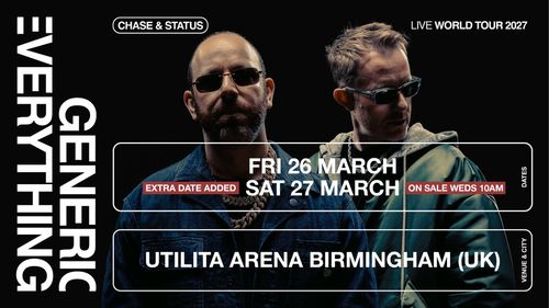 Chase & Status - GENERIC EVERYTHING LIVE WORLD TOUR 2027 CHASE & STATUS march 2027 tour poster