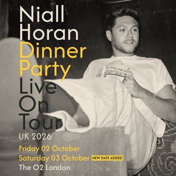 Niall Horan Dinner Party Live On Tour UK 2026 Niall Horan october 2026 tour poster