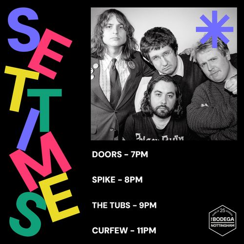 The Tubs UK '26 The Tubs, Spike september 2026 to october 2026 tour poster