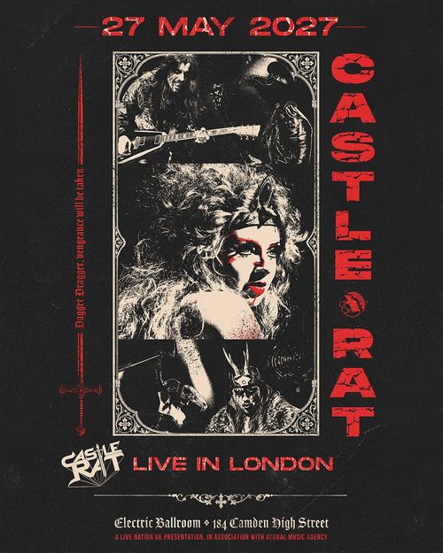 CASTLE RAT LIVE IN LONDON Castle Rat at Electric Ballroom on 27 May 2027 gig poster