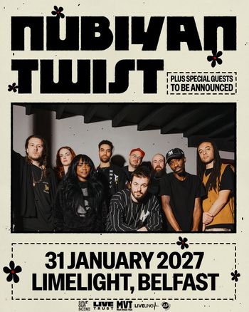 Nubiyan Twist at Limelight on 31 January 2027 gig poster