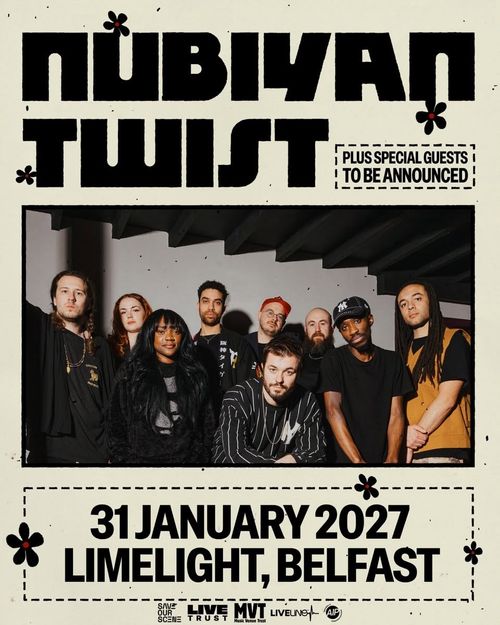 Nubiyan Twist at Limelight on 31 January 2027 gig poster