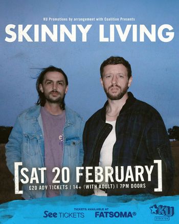 SKINNY LIVING at KU on 20 February 2027 gig poster