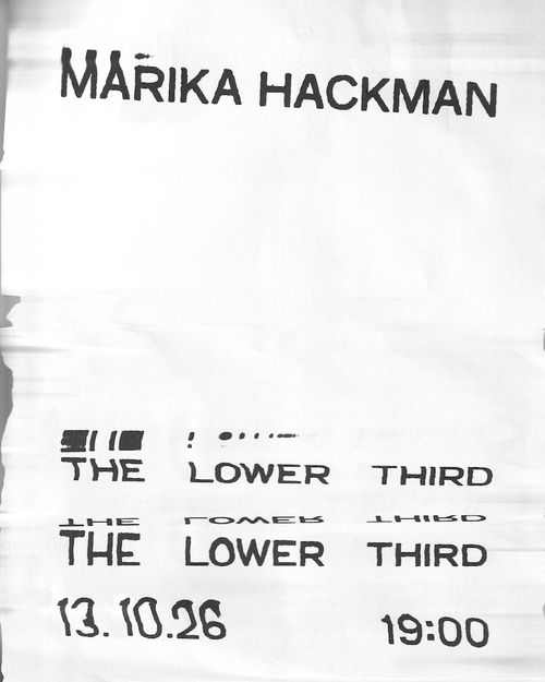 Márika Hackman at The Lower Third on 13 October 2026 gig poster