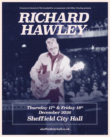Richard Hawley at Sheffield City Hall on 17 December 2026 gig poster