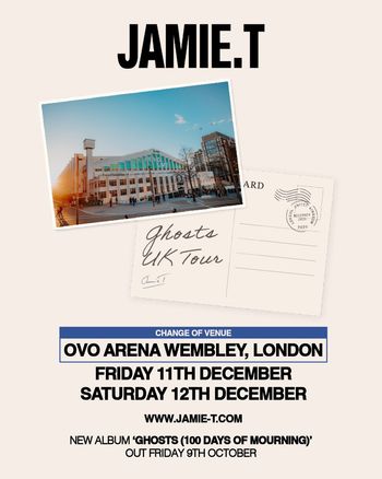 JAMIE.T Ghosts UK Tour Jamie T december 2026 tour poster