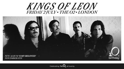 KINGS OF LEON at The O2 on 2 July 2027 gig poster