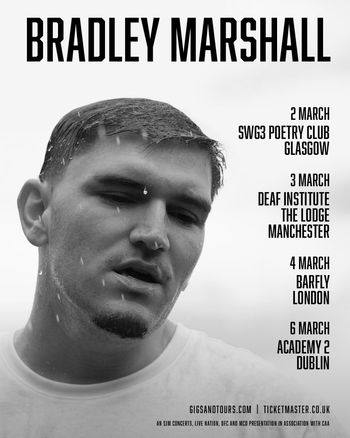 Bradley Marshall at Academy 2 on 6 March 2027 gig poster