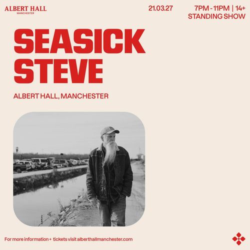 SEASICK STEVE at ALBERT HALL on 21 March 2027 gig poster