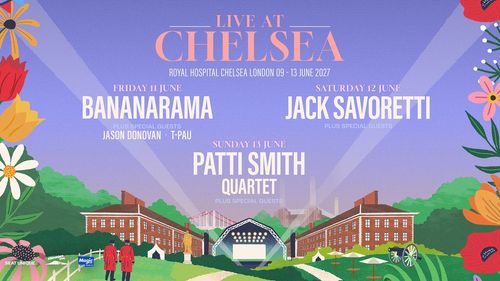 Live at Chelsea Jason Donovan, Bananarama, Jack Savoretti, Patti Smith Quartet, T-Pau june 2027 tour poster