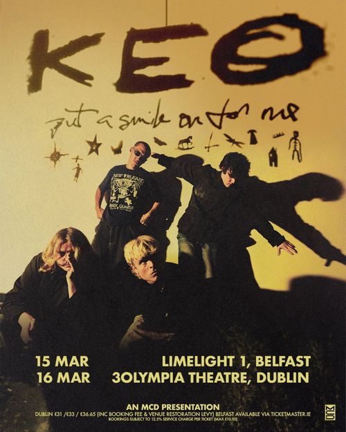KEO - Put A Smile On For Me Keo march 2027 tour poster