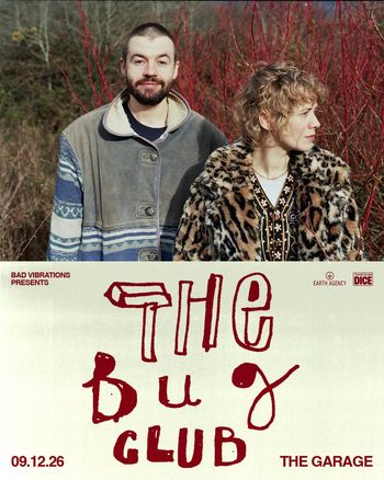 THE Bug Club at The Garage on 9 December 2026 gig poster
