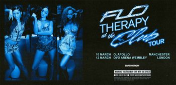 FLO Therapy at the Club Tour FLO march 2027 tour poster