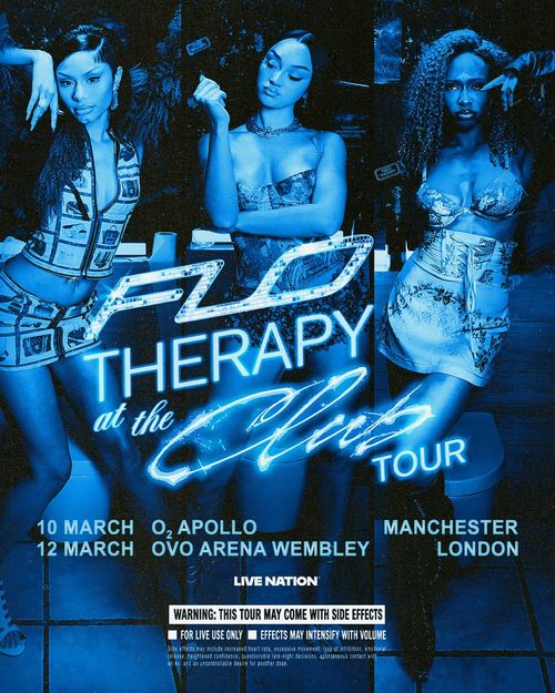 FLO Therapy at the Club Tour FLO march 2027 tour poster
