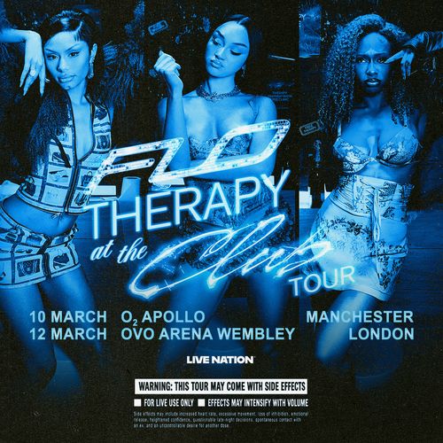 Flo Therapy at the Club Tour FLO march 2026 tour poster