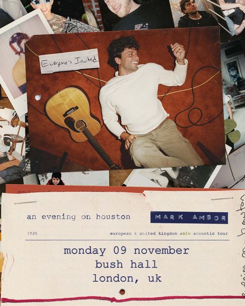 Mark Ambor - an evening on houston Mark Ambor at Bush Hall on 9 November 2026 gig poster