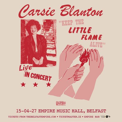 Carsie Blanton "KEEP THE LITTLE FLAME ALIVE" Carsie Blanton at Empire Music Hall on 15 April 2027 gig poster
