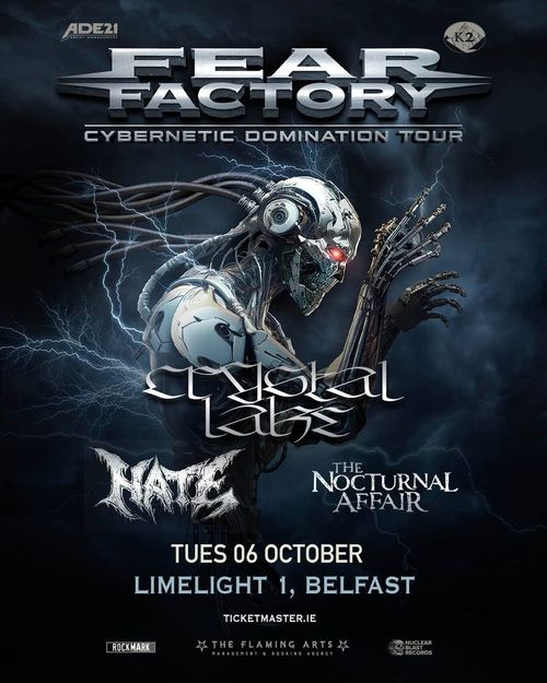 FEAR FACTORY - CYBERNETIC DOMINATION TOUR Hate, The Nocturnal Affair, Crystal Lake, Fear Factory at Limelight 1 on 6 October 2026 gig poster