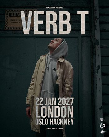 VERB T at Oslo Hackney on 22 January 2027 gig poster