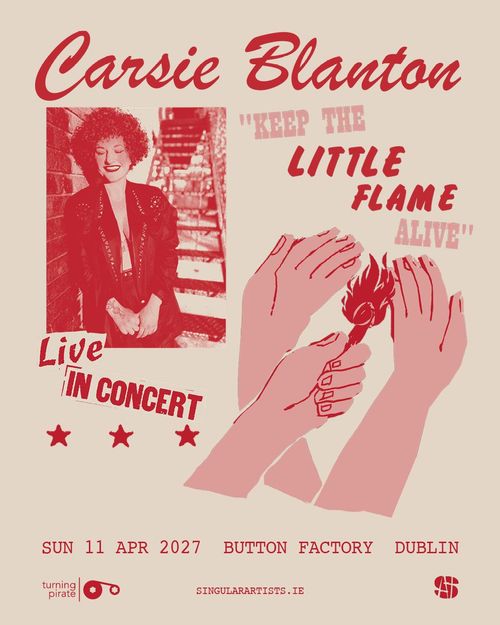 Carsie Blanton "Keep The Little Flame Alive" Live IN CONCERT Carsie Blanton at Button Factory on 11 April 2027 gig poster