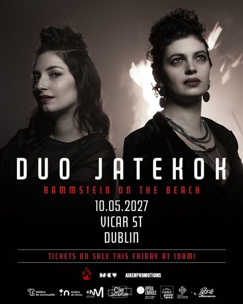 DUO JATEKOK - RAMMSTEIN ON THE BEACH Duo Jatekok at Vicar St on 10 May 2027 gig poster