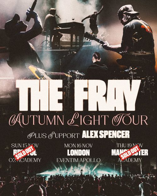 The Fray Autumn Light Tour The Fray, Alex Spencer november 2026 tour poster