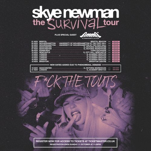 skye newman the survival tour Skye Newman, Ammi november 2026 tour poster