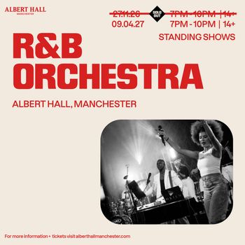R&B ORCHESTRA at ALBERT HALL on 9 April 2027 gig poster