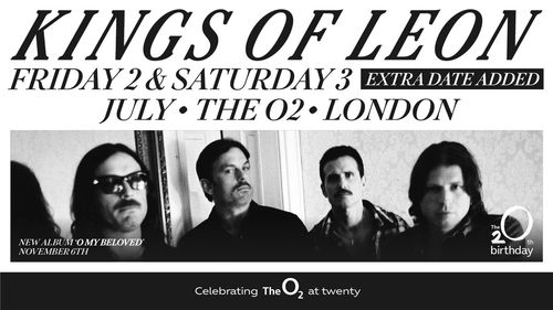 KINGS OF LEON july 2027 tour poster